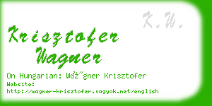 krisztofer wagner business card